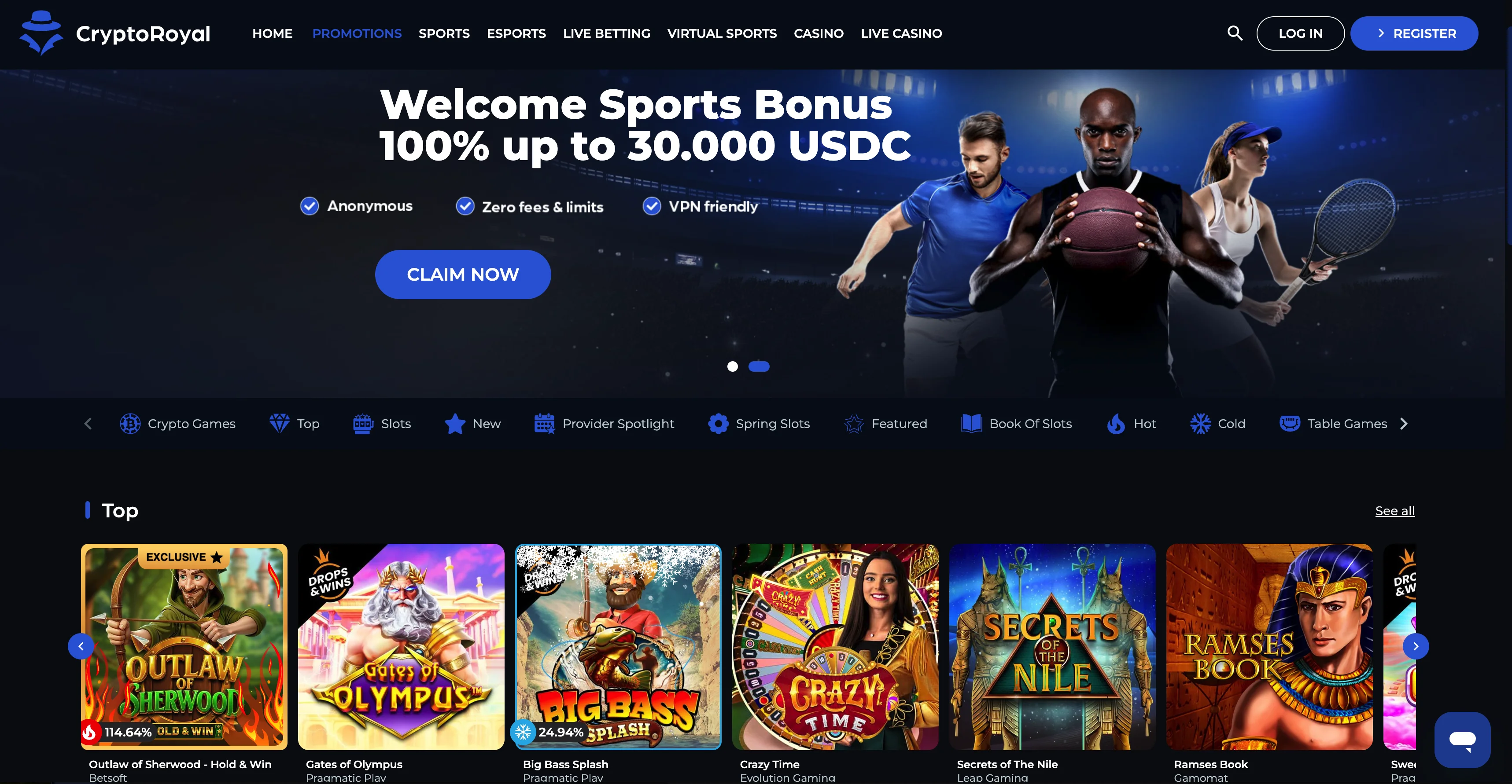 CryptoRoyal website screenshot