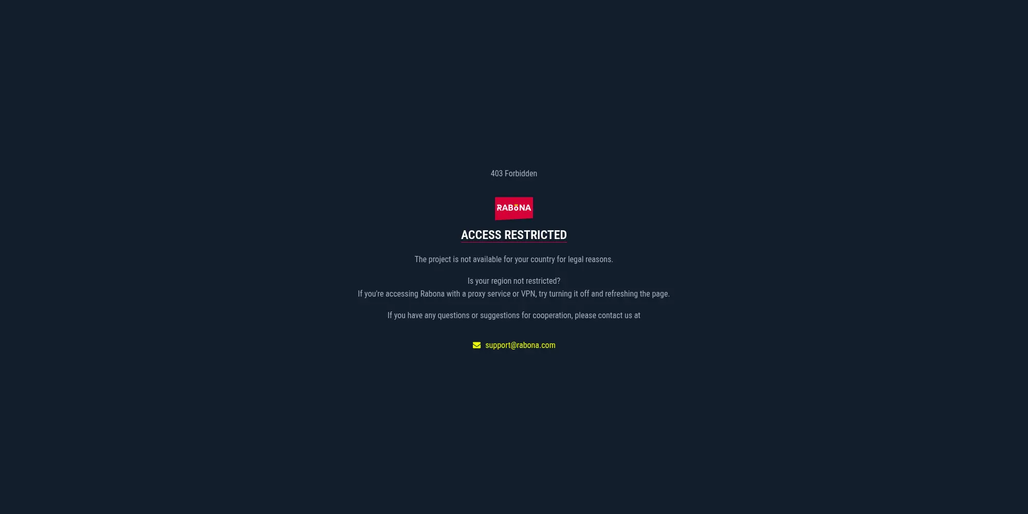 Rabona website screenshot